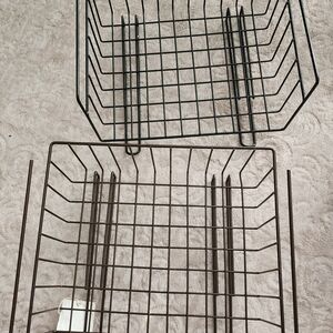 Black and Brown Wire Storage Baskets